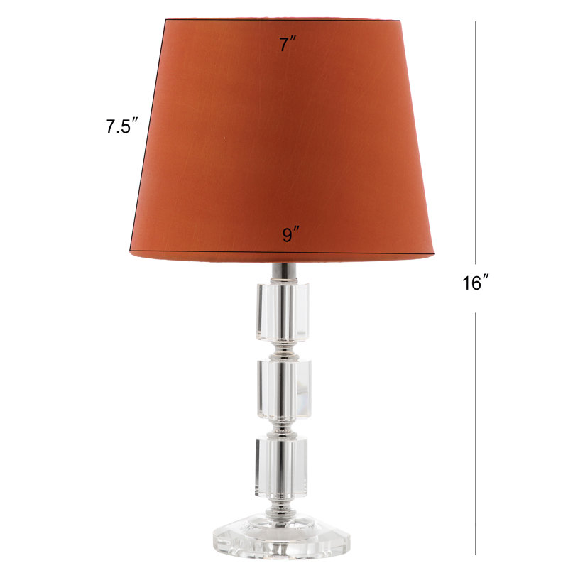 Damore Crystal Table Lamp, Orange