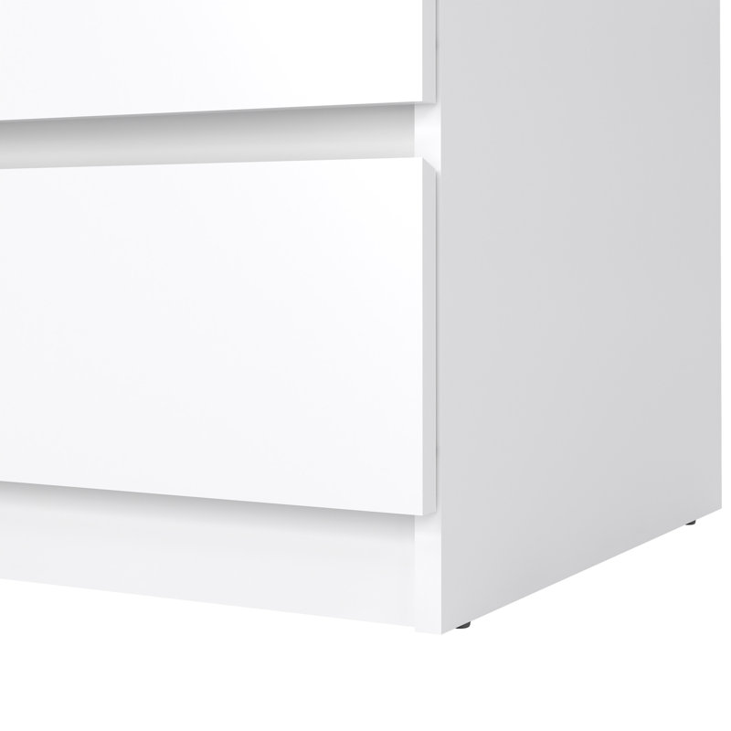 Jada 3 Drawer 30.31" W Dresser, White High Gloss