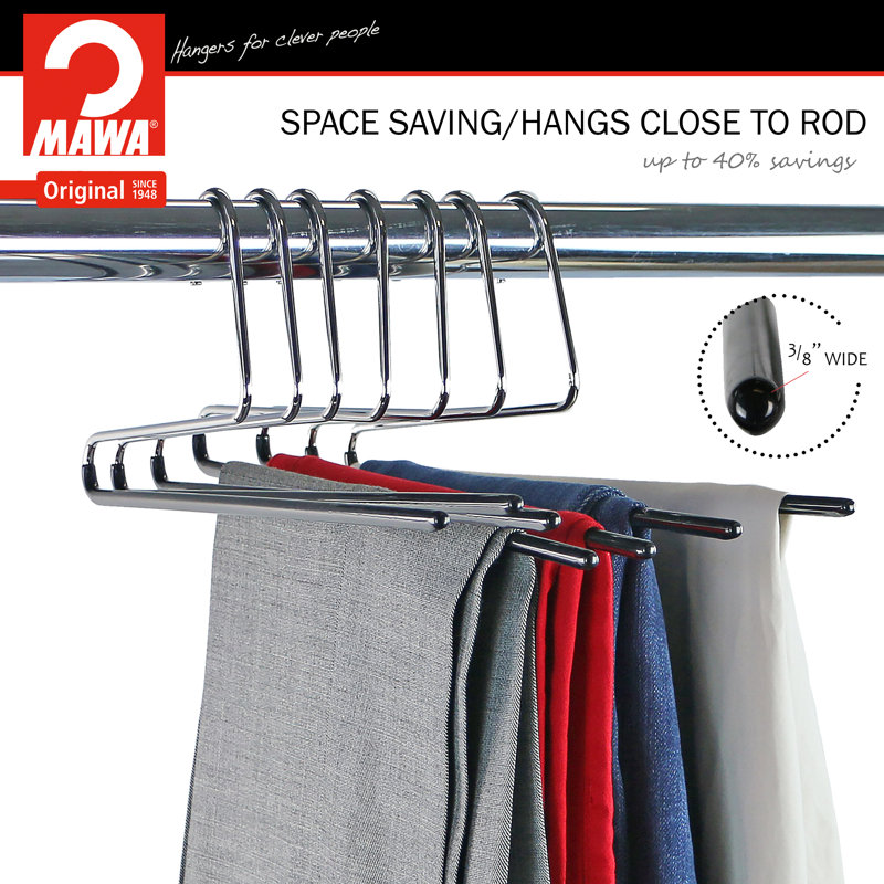 Metal Non-Slip Standard Hanger for Skirt/Pants, Black