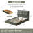 Braya Upholstered Platform Storage Bed With Removable Pillow-Style Headboard, 2 Large Wooden Drawers, Dusty Sage, Full-734036372-734036370