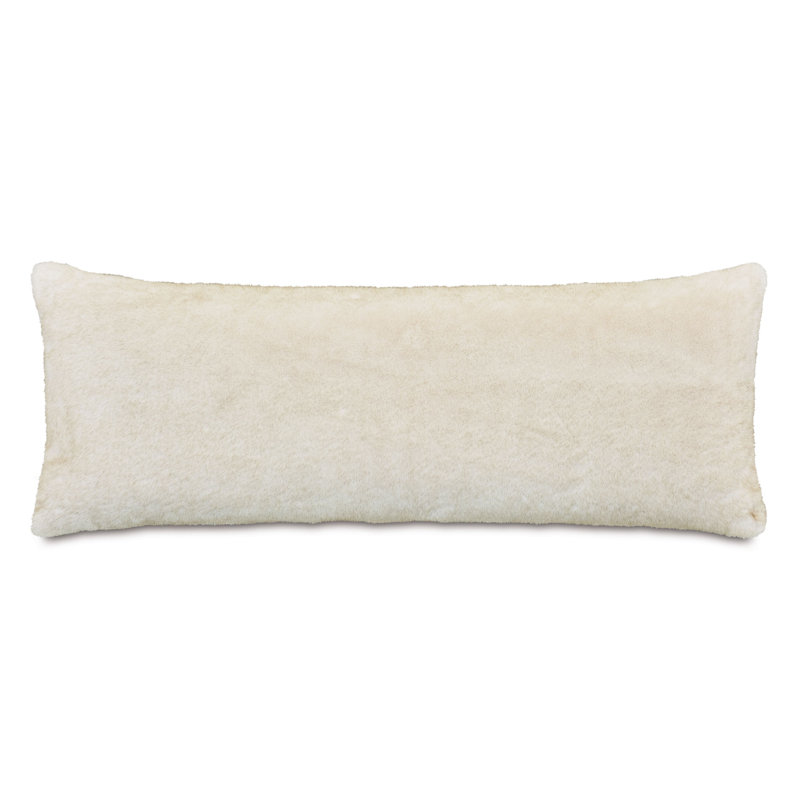 Coussin décoratif en fausse fourrure Evelina, Rectangle H 13 po x l 36 po