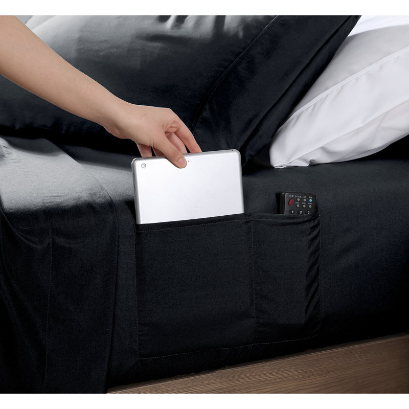 Swift Home Smart Pocket 4-Piece Sheet Set - Essential 1800 Series Microfiber - Fits Mattress up to 14" Thick - Convenient Storage, Peach Fuzz, Durable, Easy Care