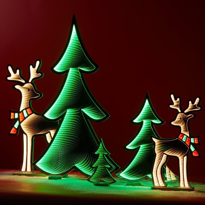 Deer with Scarf Ekkolight 33"H, 33.25" H x 18" W x 4" D