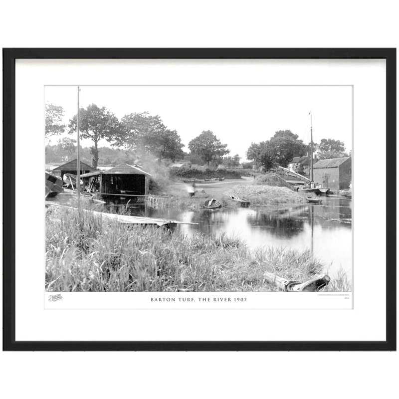 Barton Turf, The River 1902 by Francis Frith - Single Picture Frame Print, 60cm H x 80cm W x 2.3cm D