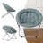 Round Folding Saucer Chair, Upholstered Accent Chair Lounge Moon Chair For Dorm Living Room Bedroom-1691959163