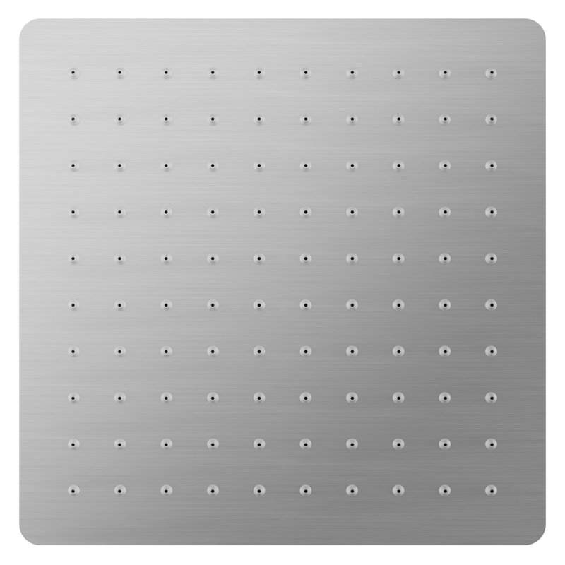 10-inch Single-Spray Square Rain Shower Head, Brushed Nickel