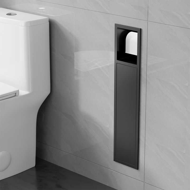 Wall Mounted Toilet Paper Holder, Black