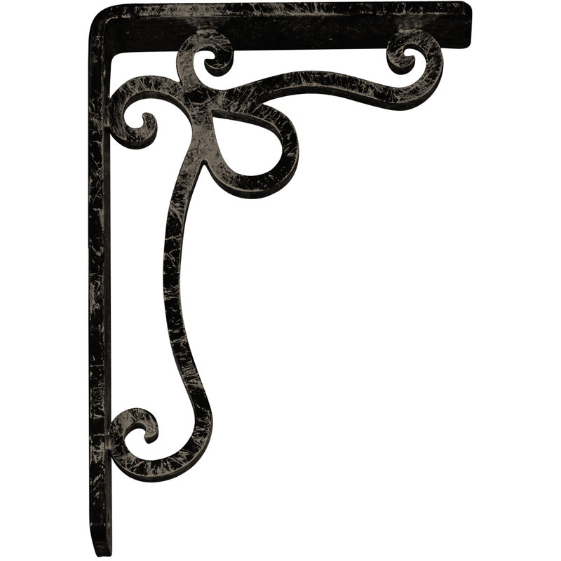 Support en fer forgé Orleans, Or pâle antique, H 8 po x l 1,5 po x P 5,5 po