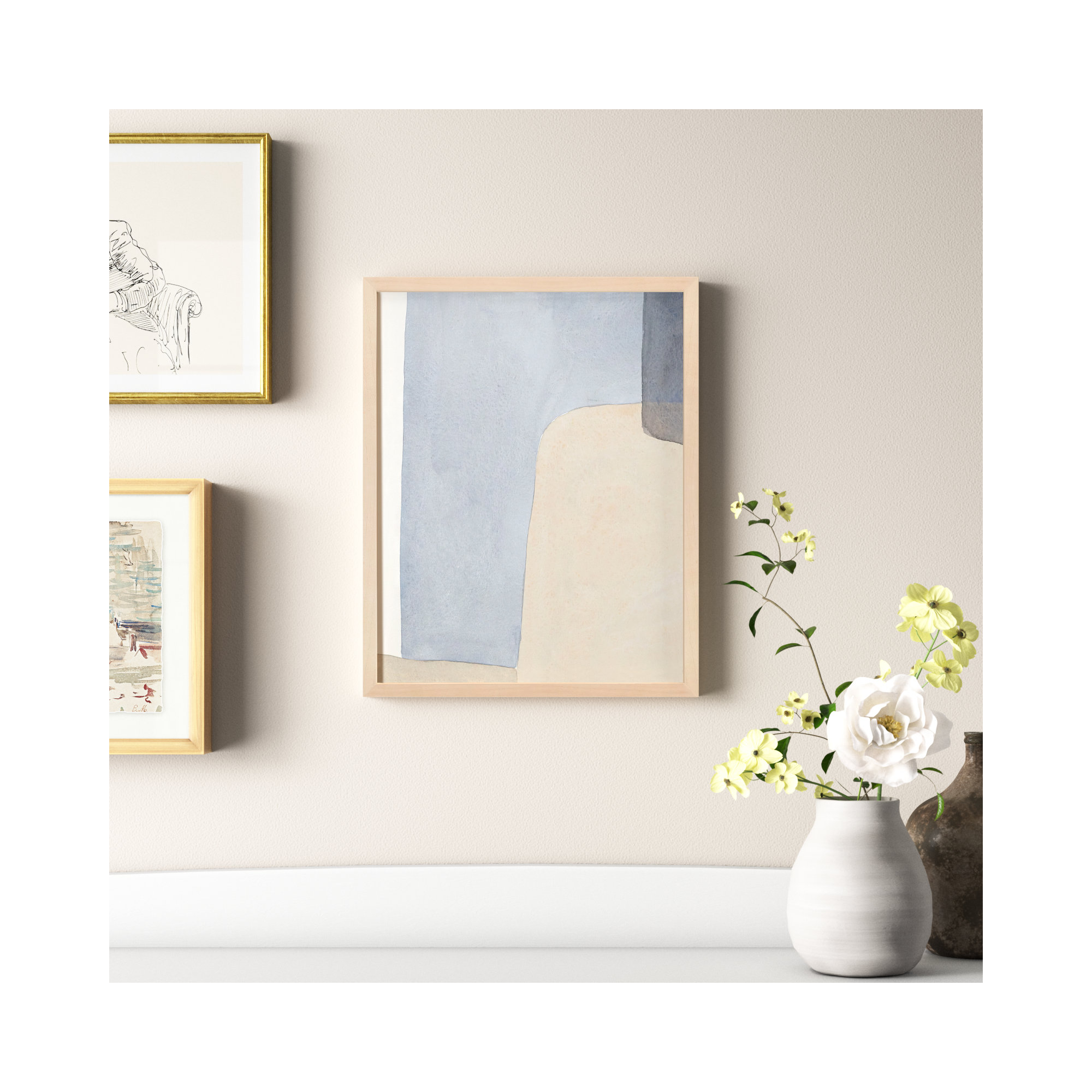 Dreamy Hues by Julia Balfour, Brown Framed Paper, 20" H x 16" W x 1.25" D