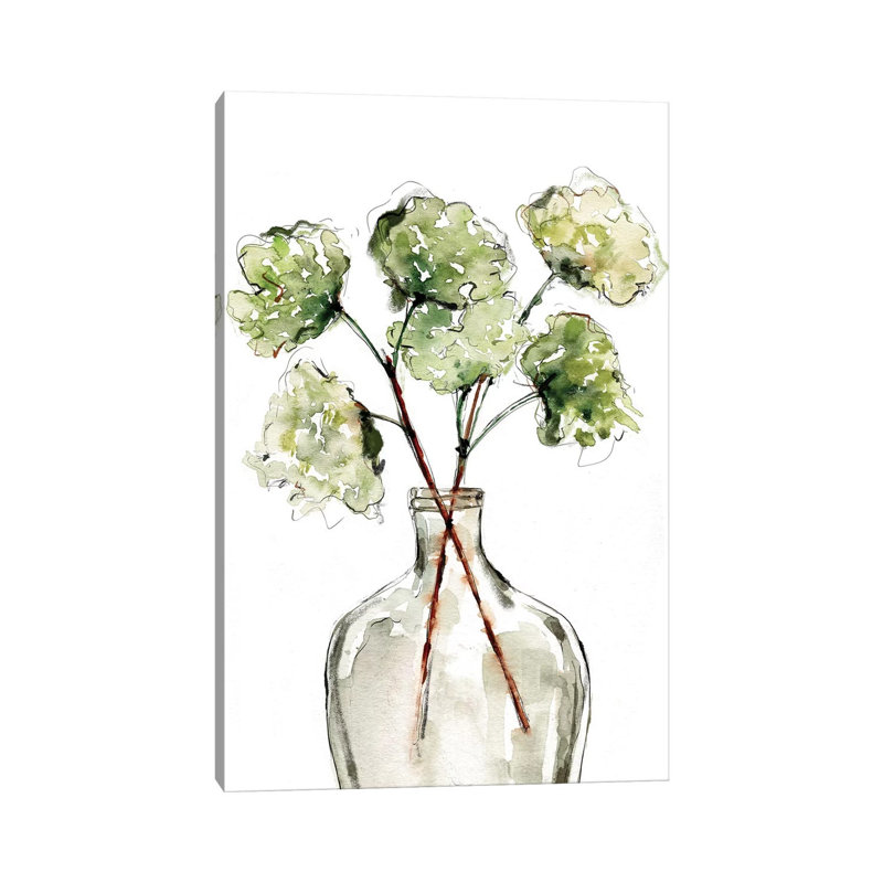 Greenery Vase II by Sara Berrenson - Print on Canvas, 101.6 cm H x 66.04 cm W x 1.91 cm D, Wrapped Canvas