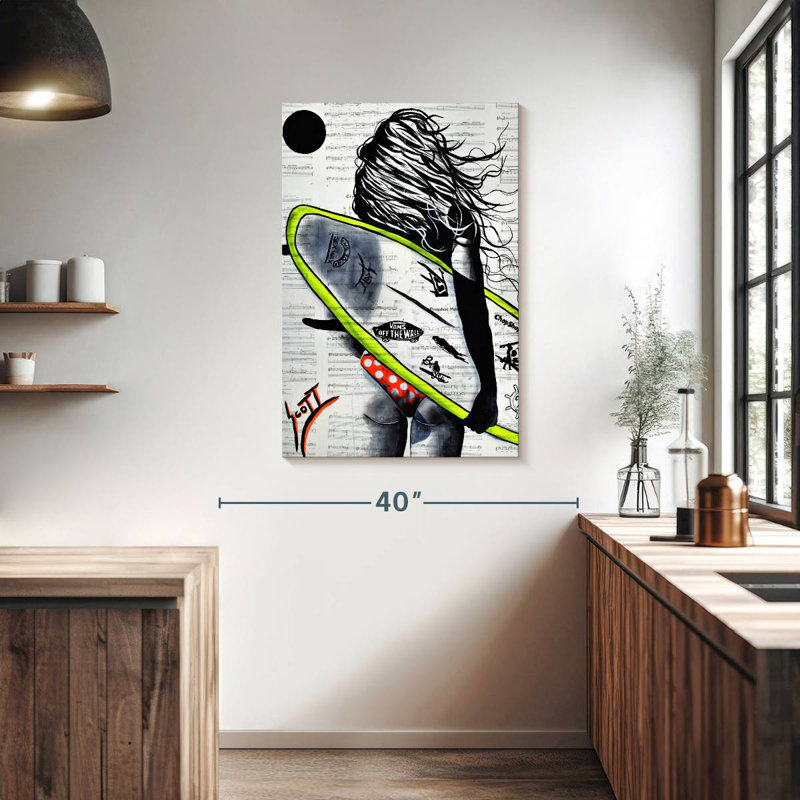 Senne The Beach Is Calling Surfer, 39" H x 26" W