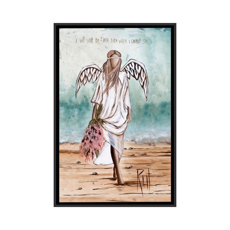Walk by Faith - Painting Print on Canvas, Black Framed, 101.6 cm H x 66.04 cm W