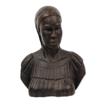 Sculpture en bois d'ébène Starbrick