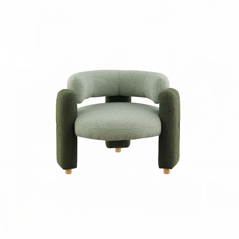 Chetanna Fabric Upholstered Accent Chair, Green Fabric