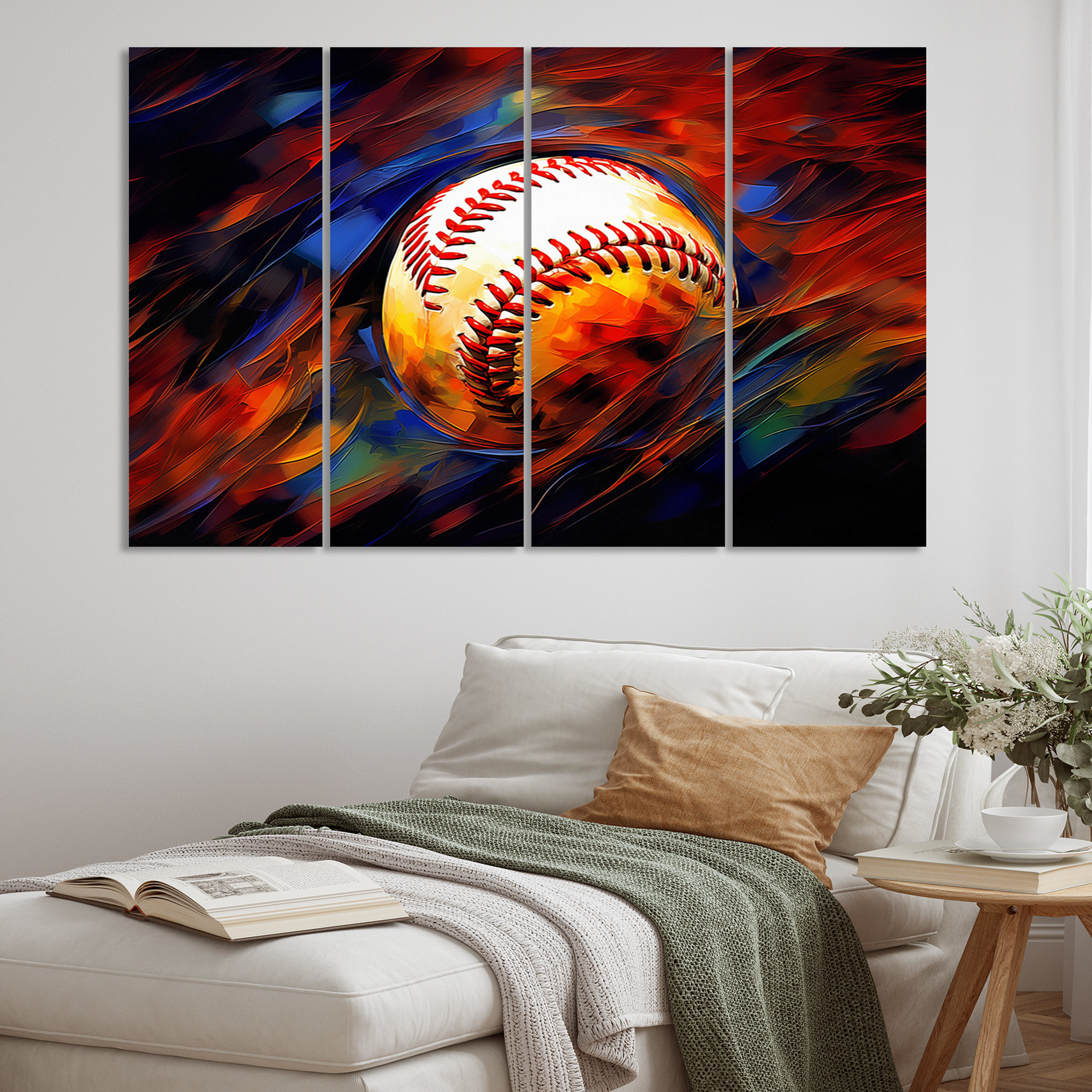 DesignArt Baseball Abstract Glory I - Sports Metal Wall Art Set | Wayfair