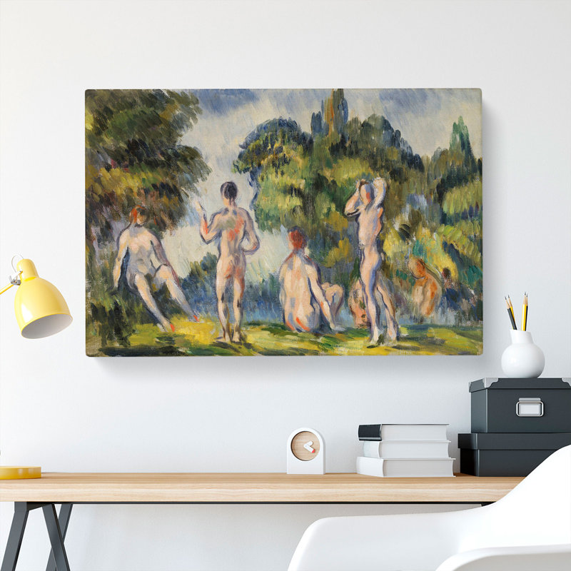 Bathers Vol.4 by Paul Cezanne - Wrapped Canvas Painting, 35cm H x 50cm W x 3cm D