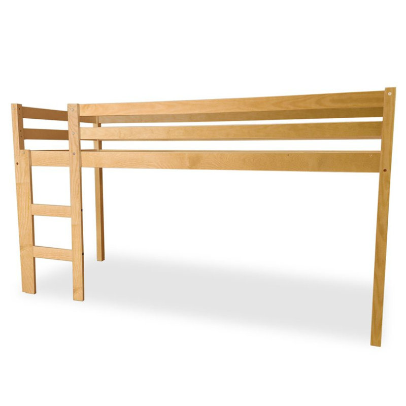 Mattern Bed Frames Hardwood Mid Sleeper Loft Bed, Cot Bed / Toddler (70 x 140cm), Natural