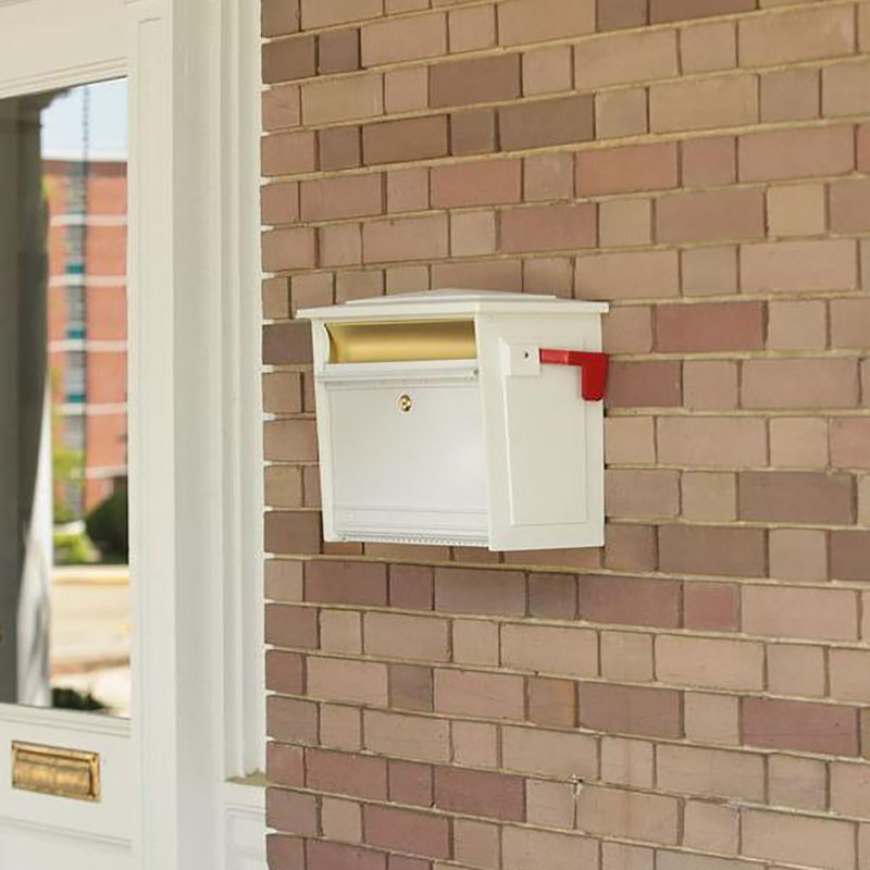Mailsafe Wall Mounted Mailbox, White