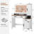 Modern Makeup Vanity Desk With 3-color Led Mirror And Motion Sensor-1083337680