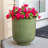 Keirstyn Round Metal Outdoor Planter Pot - 11" x 11" x 12" - Green - Set of 2-785146526-785146521