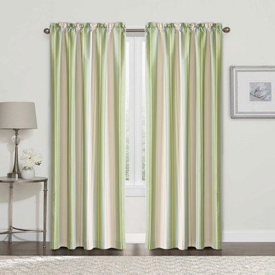 Convent Striped Rod Pocket Curtains