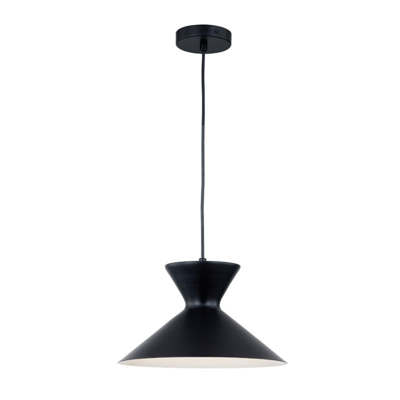 Luminaire suspendu en métal Jeremiah, noir