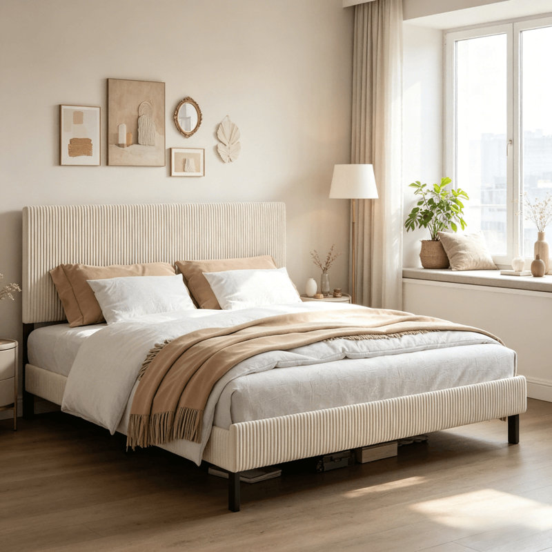 King Bed Frame With Headboard
