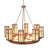 16 - Light Dimmable Wagon Wheel Chandelier