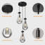 Lustre suspendu réglable en forme de goutte (ampoules incluses)
