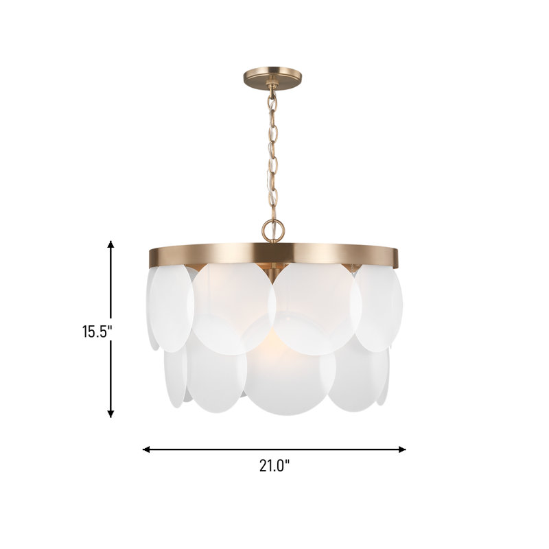 Mellita 6 - Light Chandelier, No, Not Energy Star, Satin Bronze