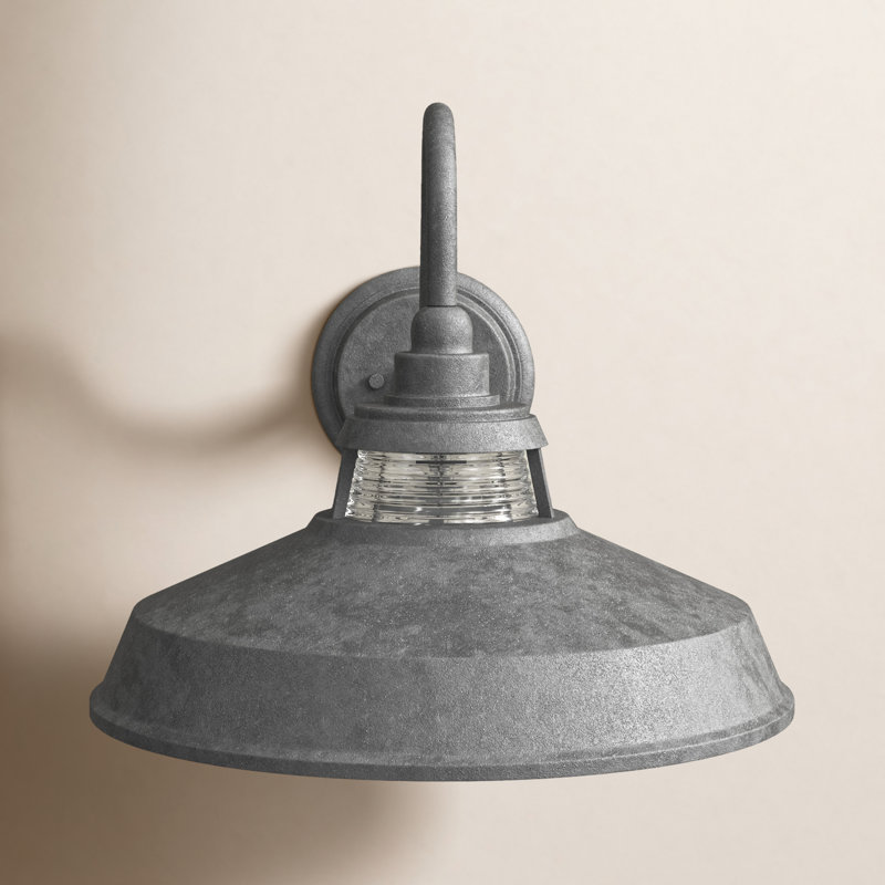 Calum Wall Light, Aged Zinc, 11.5" H x 14" W x 24" D