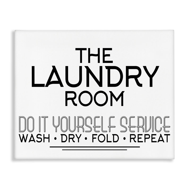 Toile minimale Do Do Yourself Laundry, design par Kim Allen, H 36 po x l 48 po