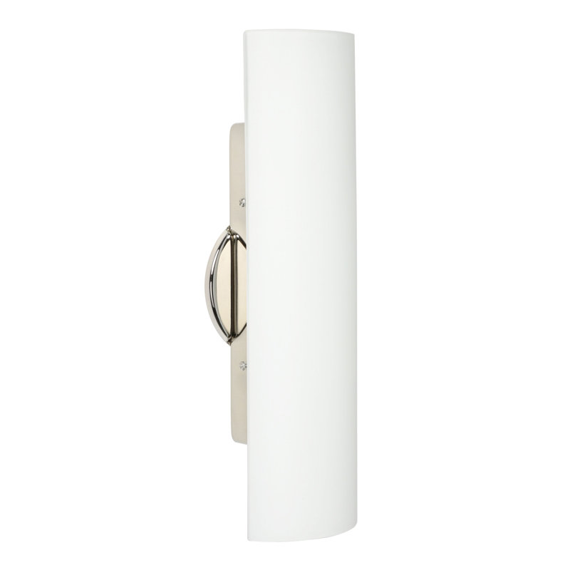 Marylebone Flush Mounted Sconce, Incandescent, not included, Polished Nickel, 15.5" H x 4.75" W x 4.25" D