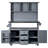 Large Garden Storage Potting Bench With Lockable Wheels-1047558789