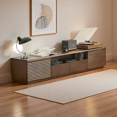 Meuble télé avec tablettes ouvertes