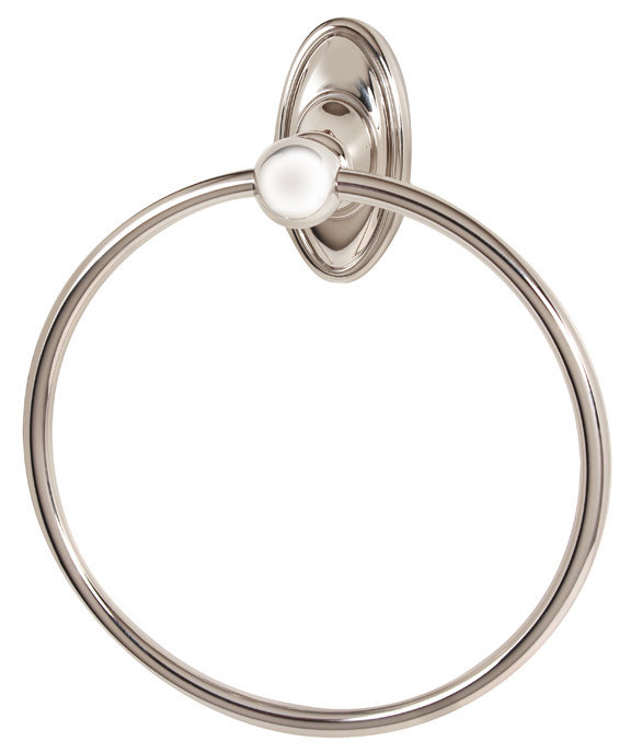 Classic Wall Mounted Towel Ring, Polished Nickel