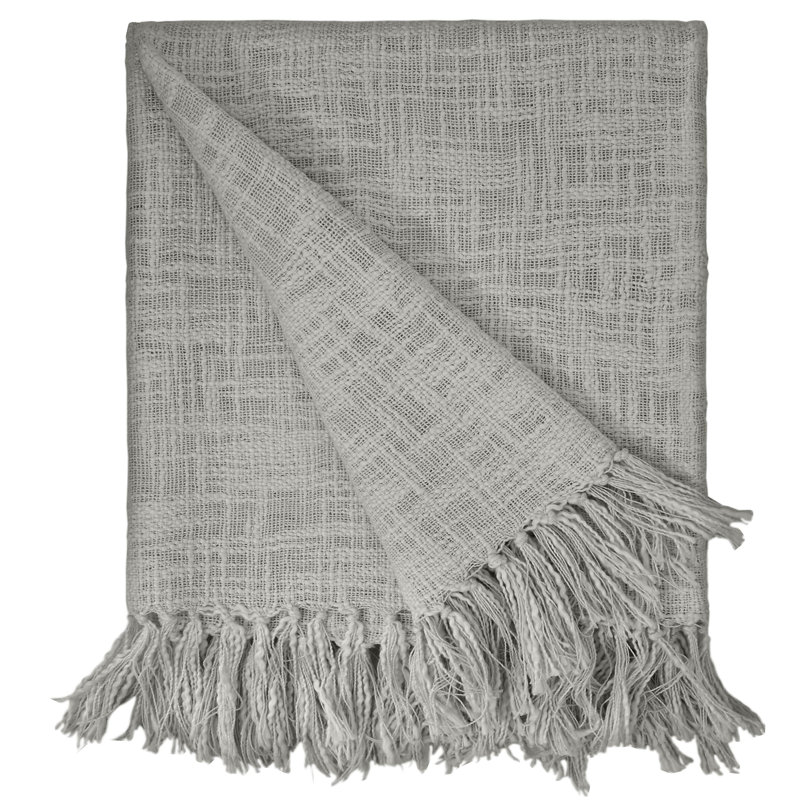 Jeté 100% coton, Gris