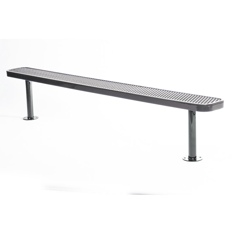 Banc COATEDOUTDOORFURNITURE, noir, extensible, 2,44 m, sans dossier, surface, Noir