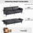 89" Faux Leather Convertible Sofa Couch with 2 Square Pillows,Adjustable Backrest& Armrests-334431197