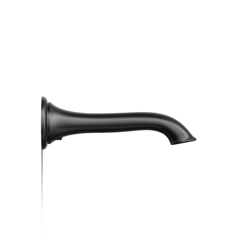 Artifacts® Wall-Mount Bath Spout with Flare Design, Matte Black