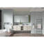 Miroir de 84 po x 36 po pour salle de bain, brouillard à fixation murale, grande mémoire réglable, meuble-lavabo de luxe à cadre noir, éblouissant
