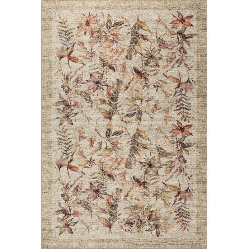 Tapis en chenille moderne Florart, Rectangle 3 pi 10 po x 5 pi 3 po