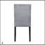 Ensemble de salle à manger 5 pièces avec table à finition noire et chaises en velours gris, parfait pour les intérieurs modernes et traditionnels.