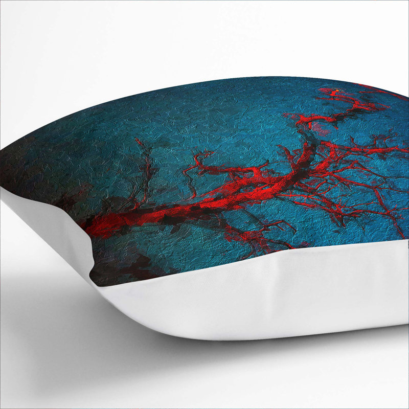 Abstract Square Throw Cushion, 40cm H x 40cm W x 15cm D, White