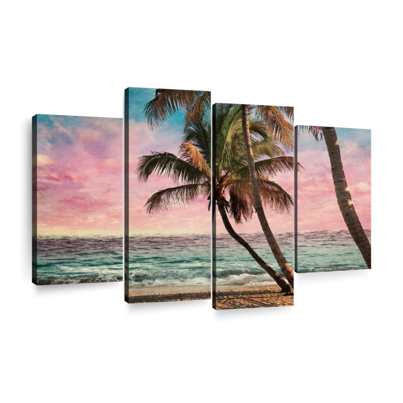 " Mesmerizing Beach " 4 - Pieces, 32" H x 52" W x 1.25" D