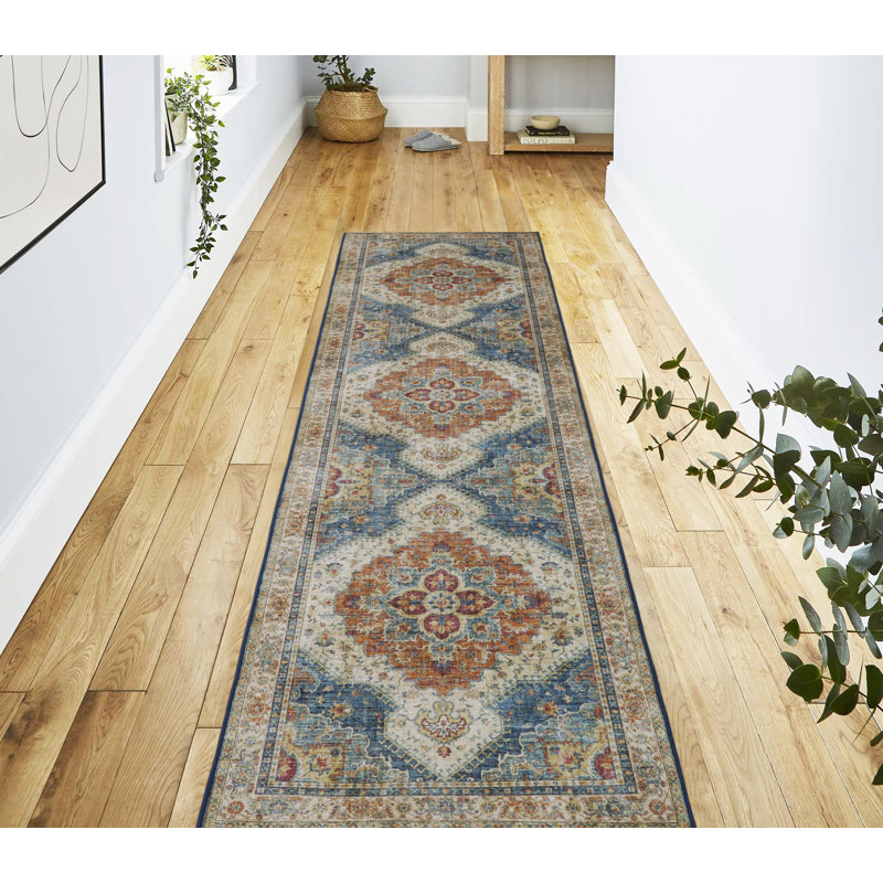 Tapis en chenille Imagine, Bleu, 2 pi x 8 pi