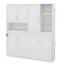 Lit escamotable simple de taille simple avec armoire murale, supports, lit pliant peu encombrant avec éclairage et ports USB-1203774780