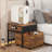Mini Fridge Stand With Drawer Storage, Power Outlet  And Lockable Wheels-1257021622
