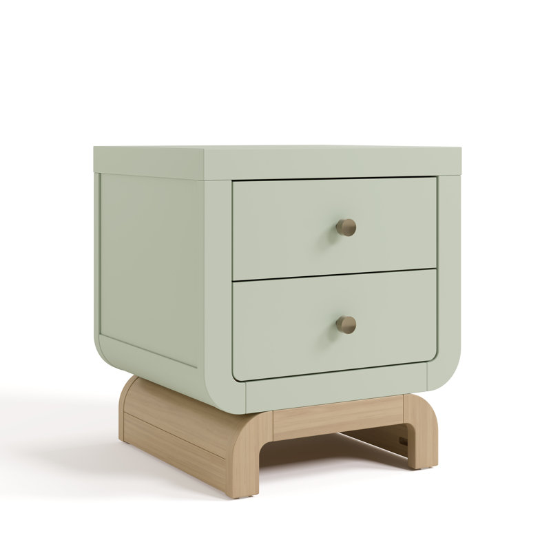 Santorini 2 Drawer Nightstand, Sage