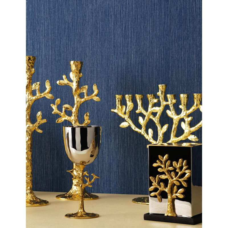 Tree of Life Menorah, Gold